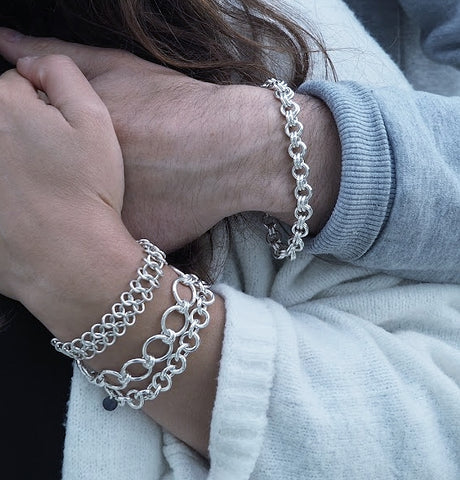Linkki handcrafted bracelets in sterling silver 925